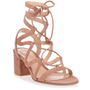 Artemis 60 Praline suede sandal