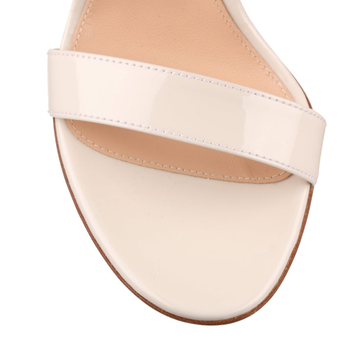 Brigitte 105 patent off white sandal