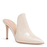 Aramis 85 Light Beige Patent Leather Mules