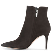 Levy dark brown suede ankle boots
