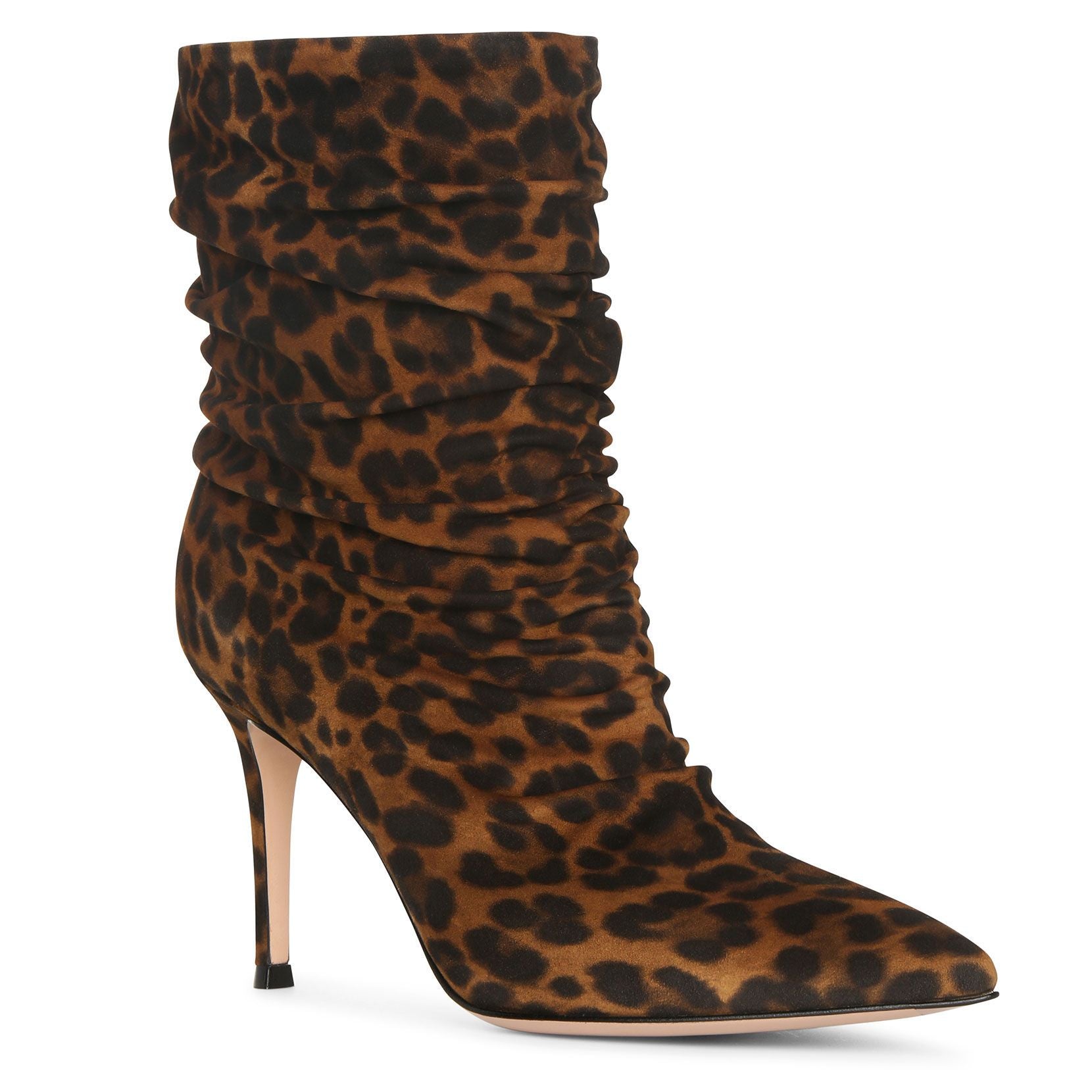 Cecile leopard suede ankle boots