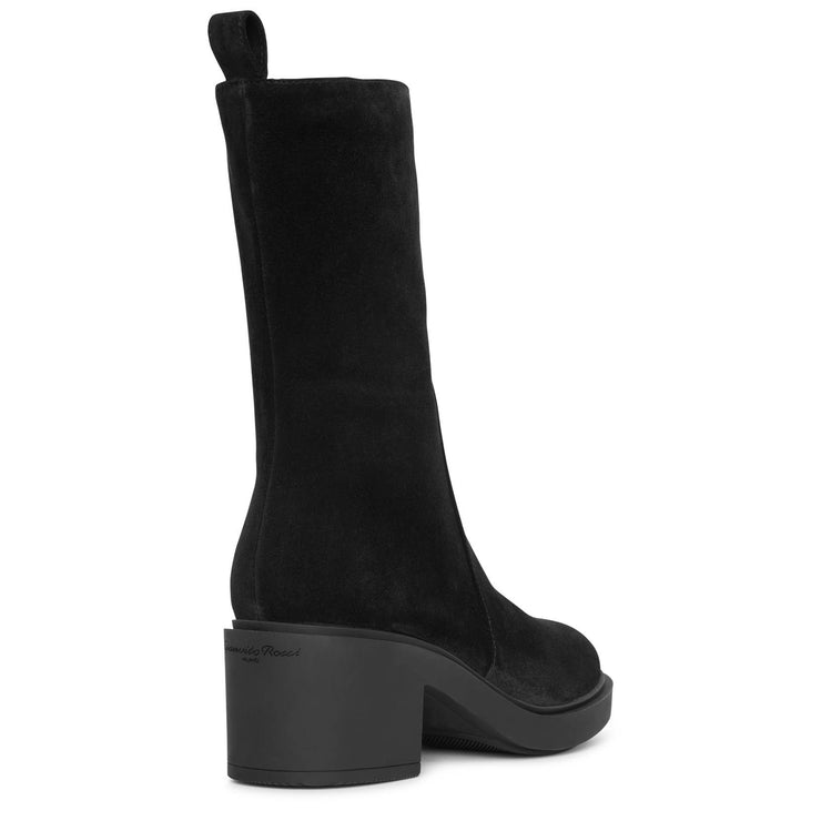 Exton black suede boots