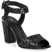 Black glitter sandal