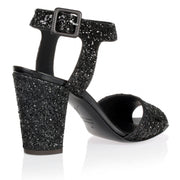 Black glitter sandal