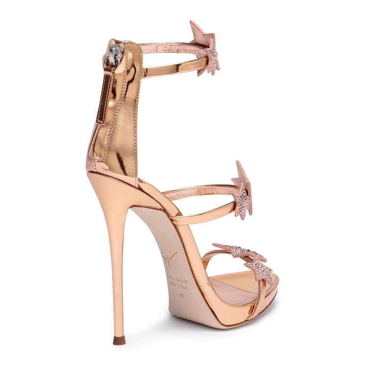 Harmony Star 120 rose gold leather sandals