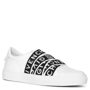 Webbing white and black sneakers