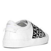 Webbing white and black sneakers