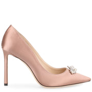 Alexa 100 ballet pink satin crystal pump