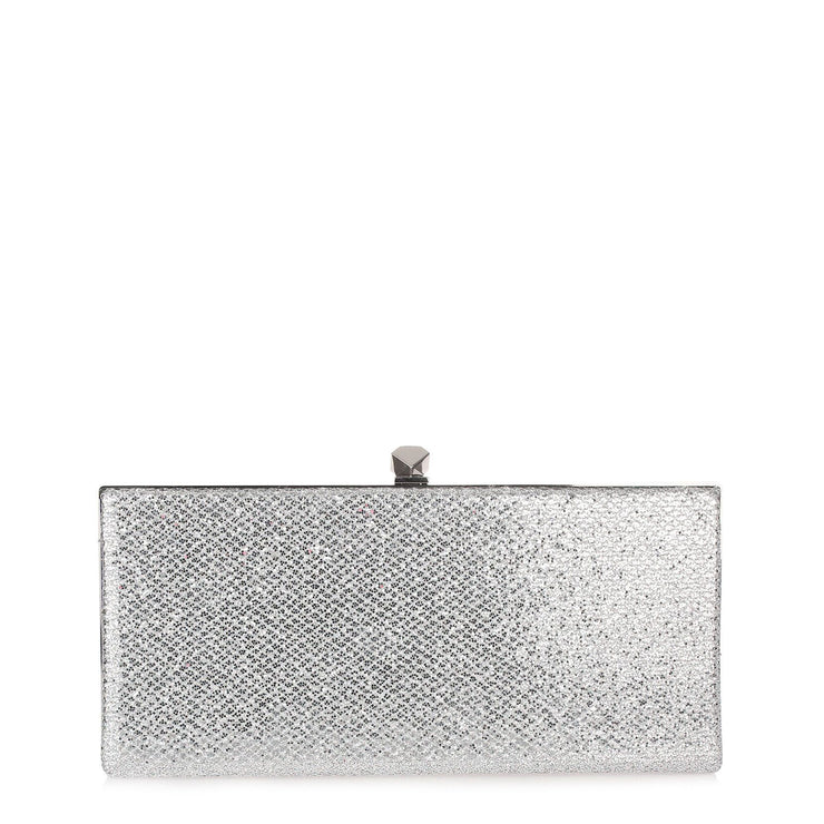 Celeste silver glitter clutch