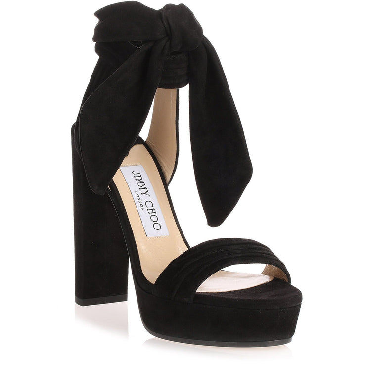 Kaytrin black suede sandal