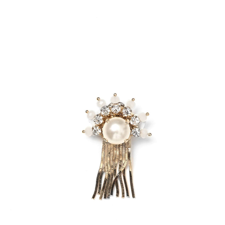 Philo gold crystal jewelled button