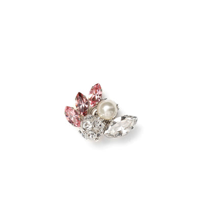 Spring pink crystal jewelled button