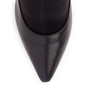 Brandon 85 black leather logo boots