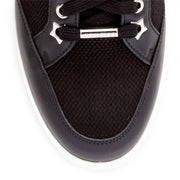 Miami black leather logo sneakers