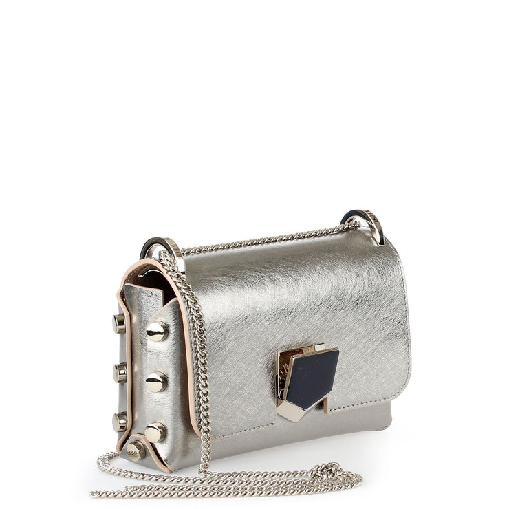 Lockett mini vintage silver leather bag