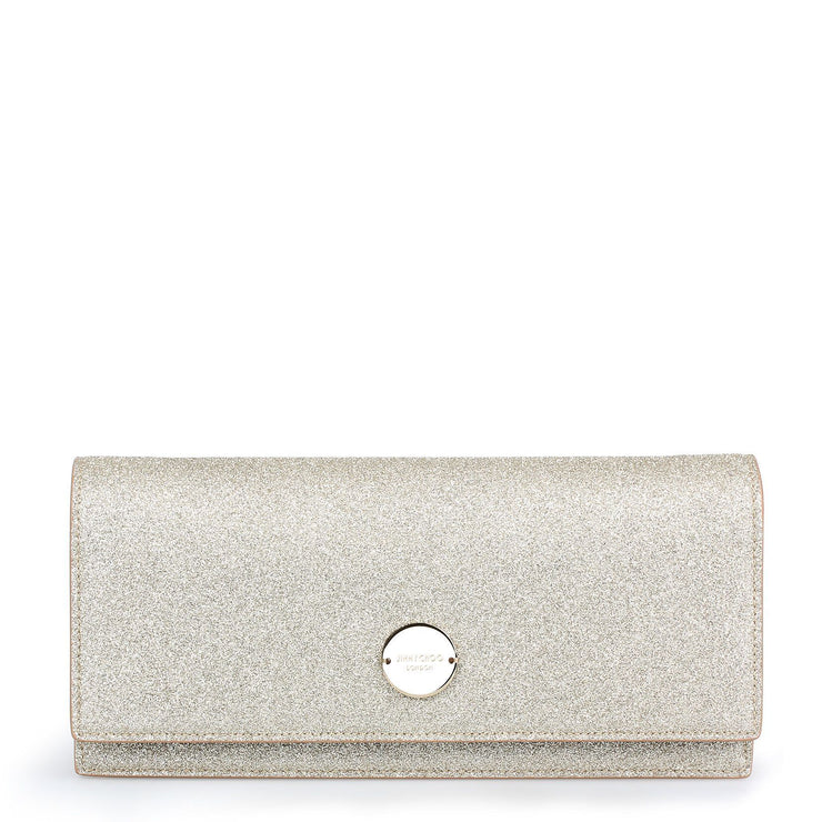 Fie dusty glitter leather clutch