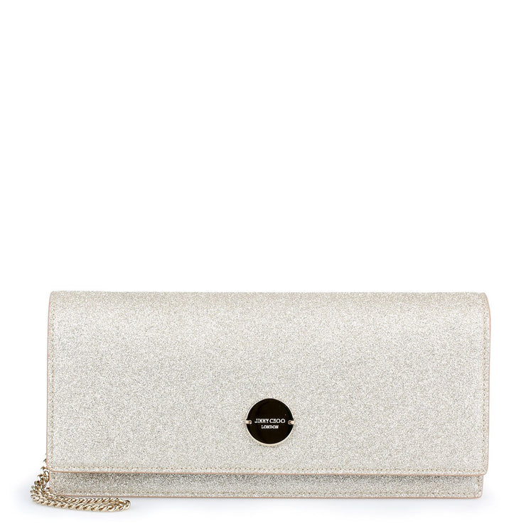 Fie dusty glitter leather clutch