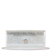 Fie champagne leather clutch