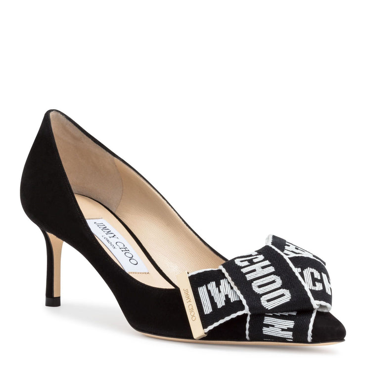 Tegan 60 Balck Chalk Logo Pumps