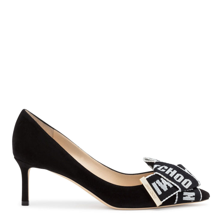 Tegan 60 Balck Chalk Logo Pumps