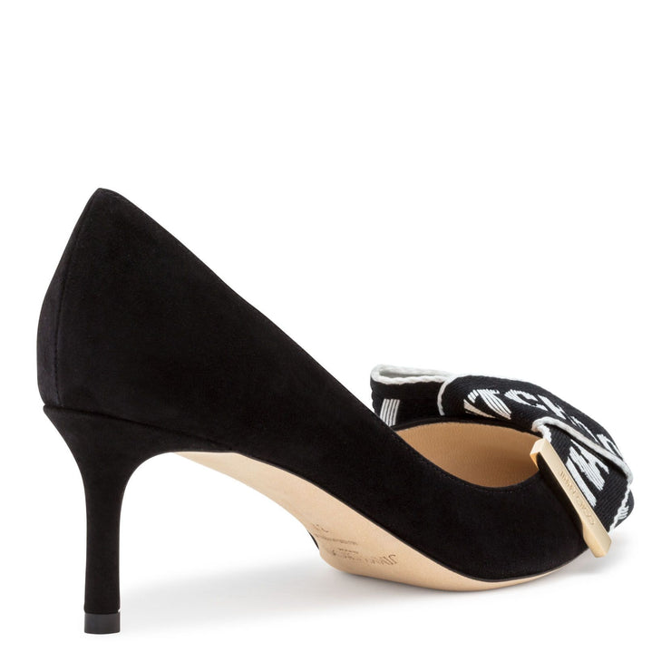 Tegan 60 Balck Chalk Logo Pumps