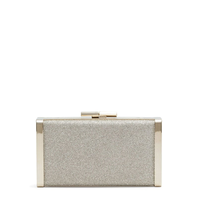 J Box Platinum Glitter Clutch