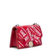 Finley red logo cross body bag