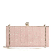 Celeste beige organza clutch