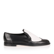 Jacquette black and white loafer