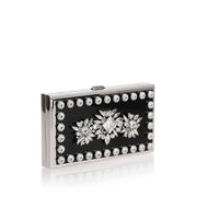 Yusubov black enamel crystal clutch