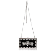 Yusubov black enamel crystal clutch