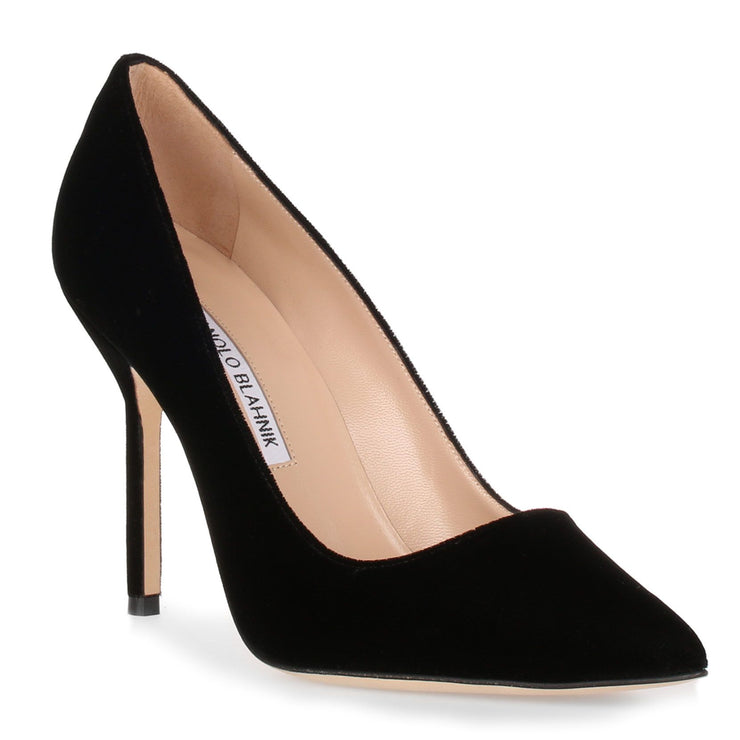 BB105 black velvet pump