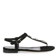 Ghazalina black suede sandal