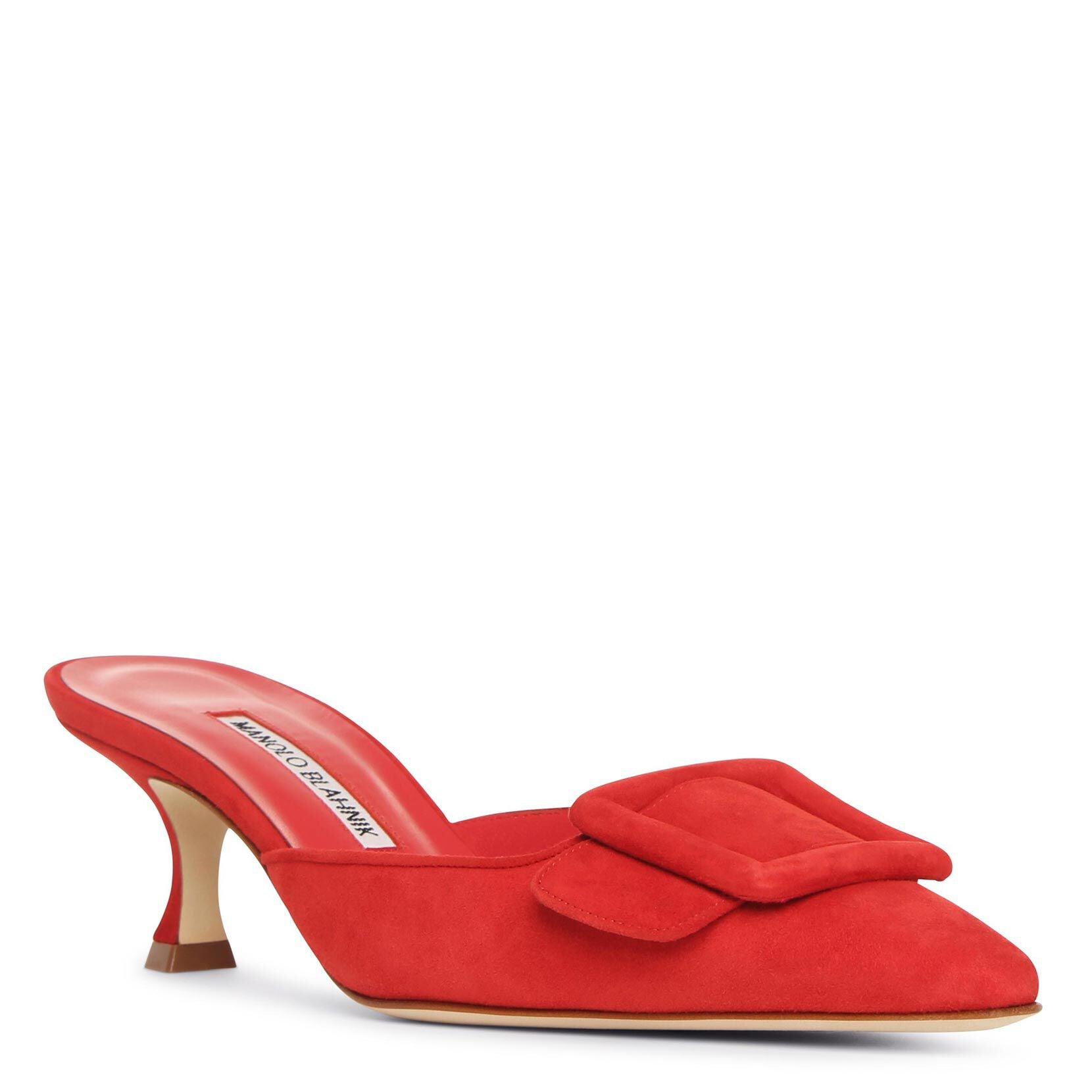 Maysale 50 red suede mule