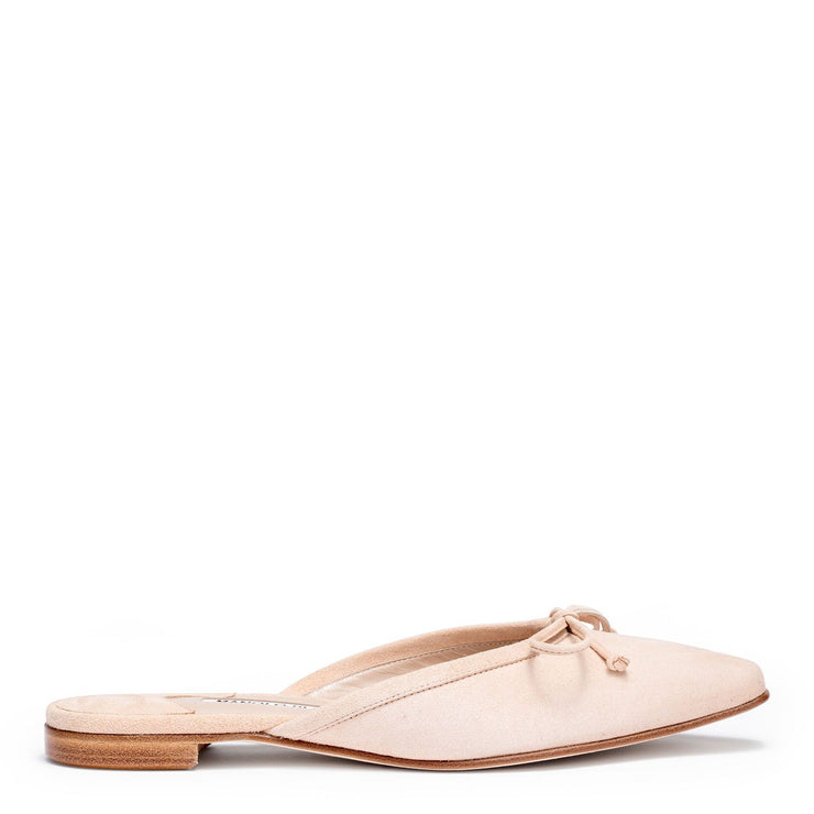 Ballerimu Beige Suede Mule Flats