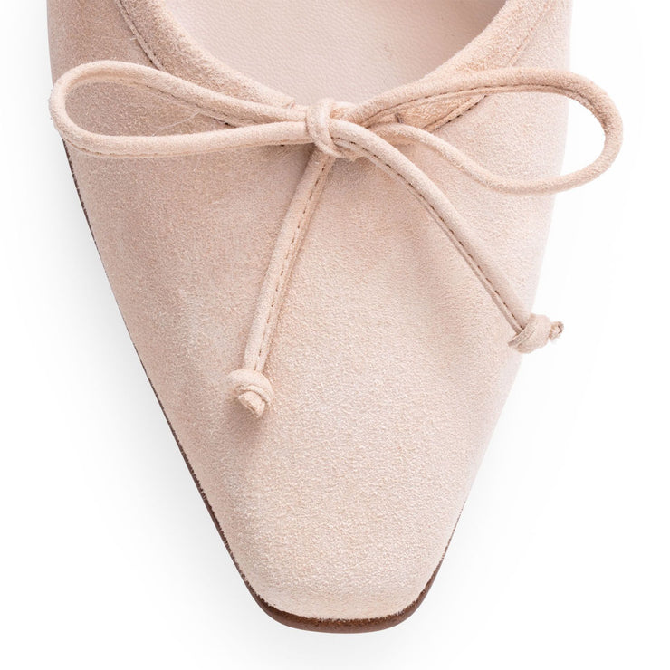 Ballerimu Beige Suede Mule Flats