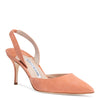 Carolyne 70 Dusty Peach Suede Slingback Pumps