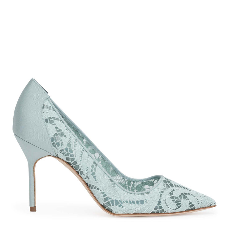 BBLA 90 lace green pumps