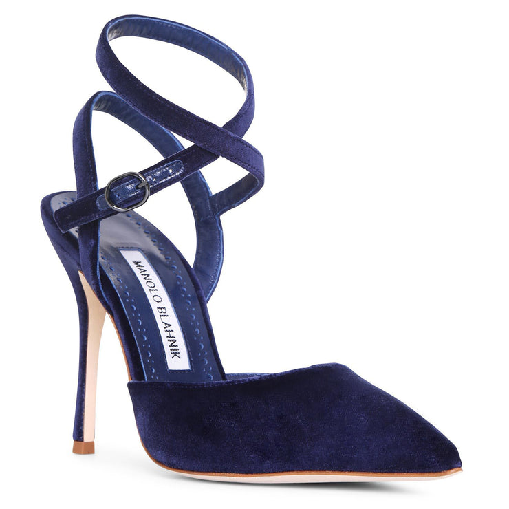 Tidra navy velvet pumps