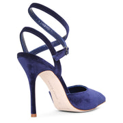 Tidra navy velvet pumps