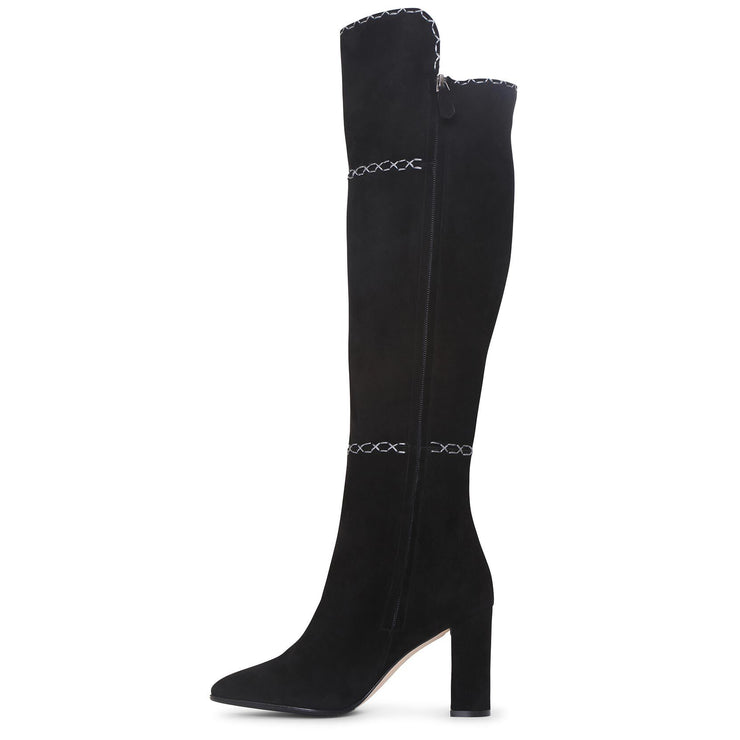 Rubiohi black and grey high boots