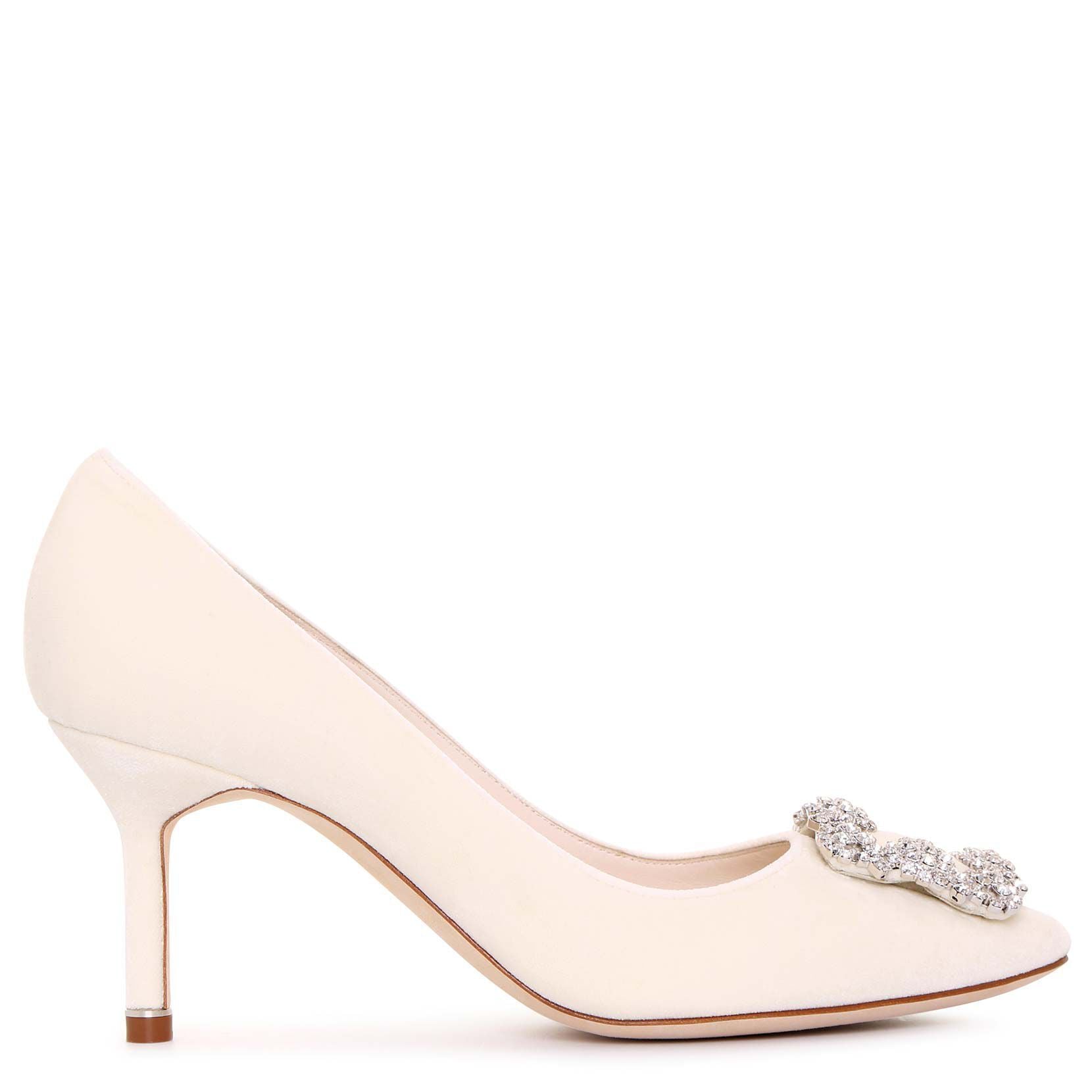 Hangisi 70 velvet cream pumps
