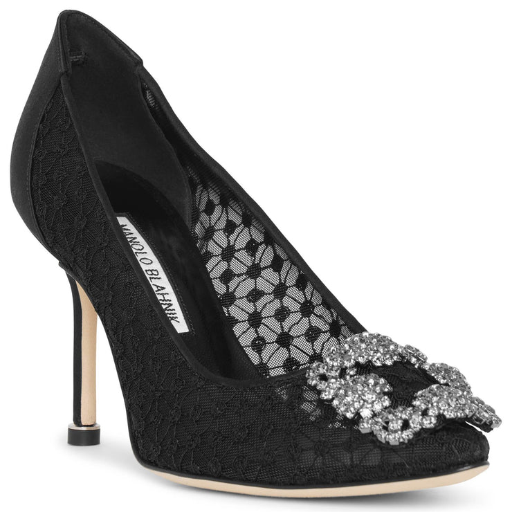 Hangisi 90 black lace pumps