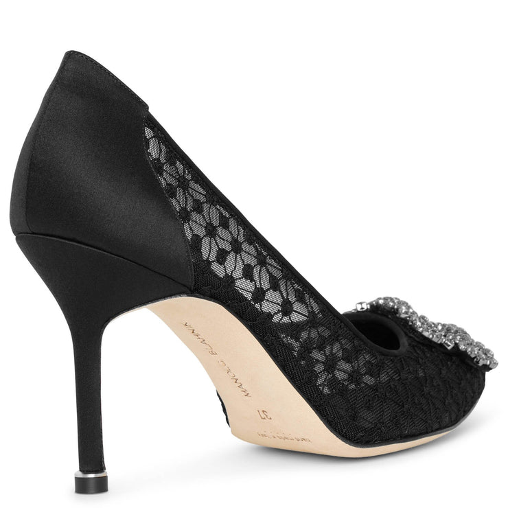 Hangisi 90 black lace pumps