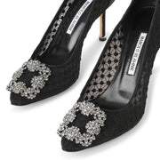 Hangisi 90 black lace pumps