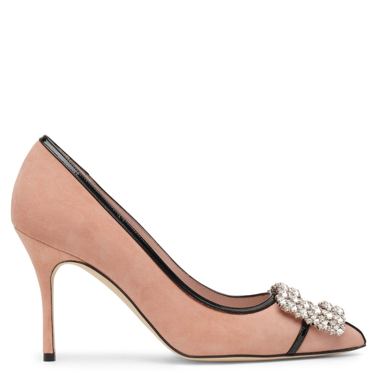 Tuberian 90 nude suede pumps