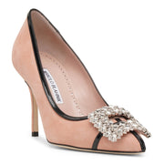 Tuberian 90 nude suede pumps