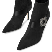 Plinianu black suede ankle boots