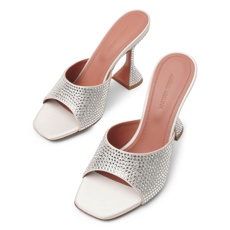 Lupita 95 crystal silver mules