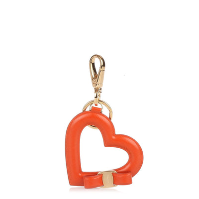 Orange heart keyring